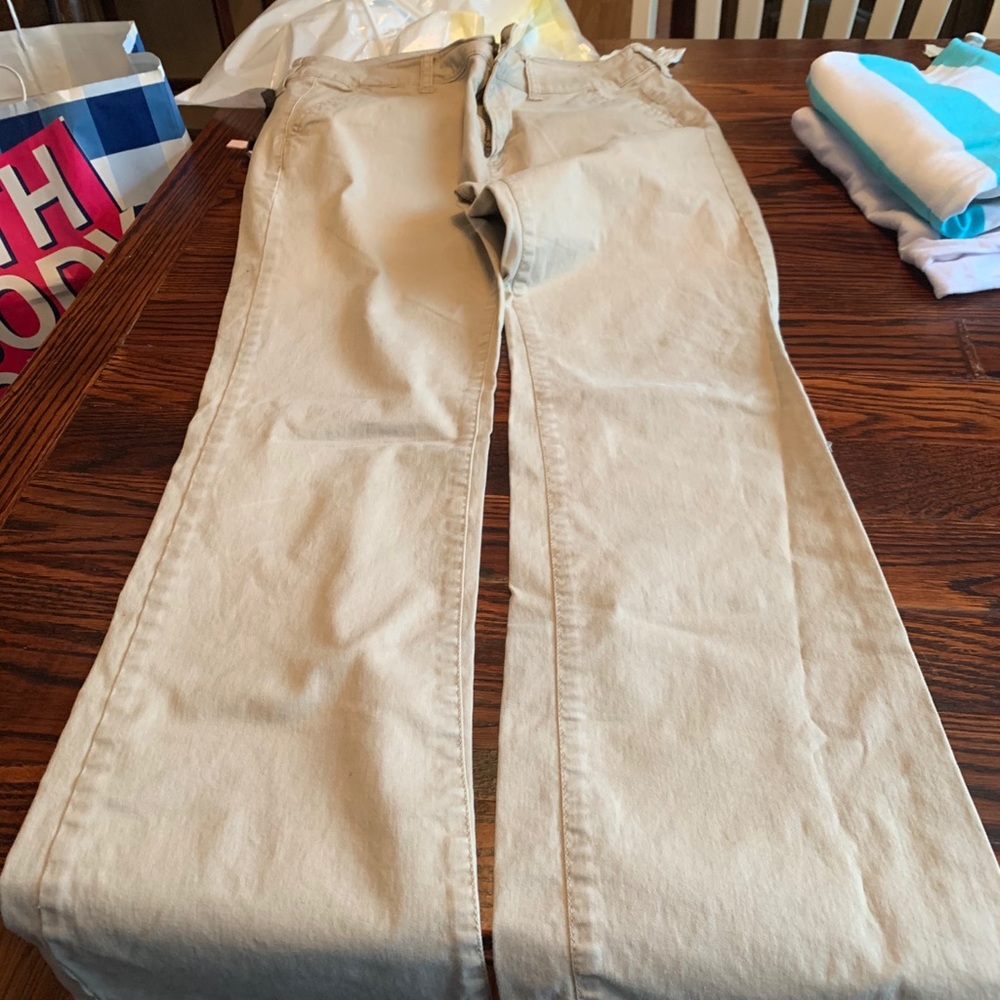 American eagle kick boot khaki pants